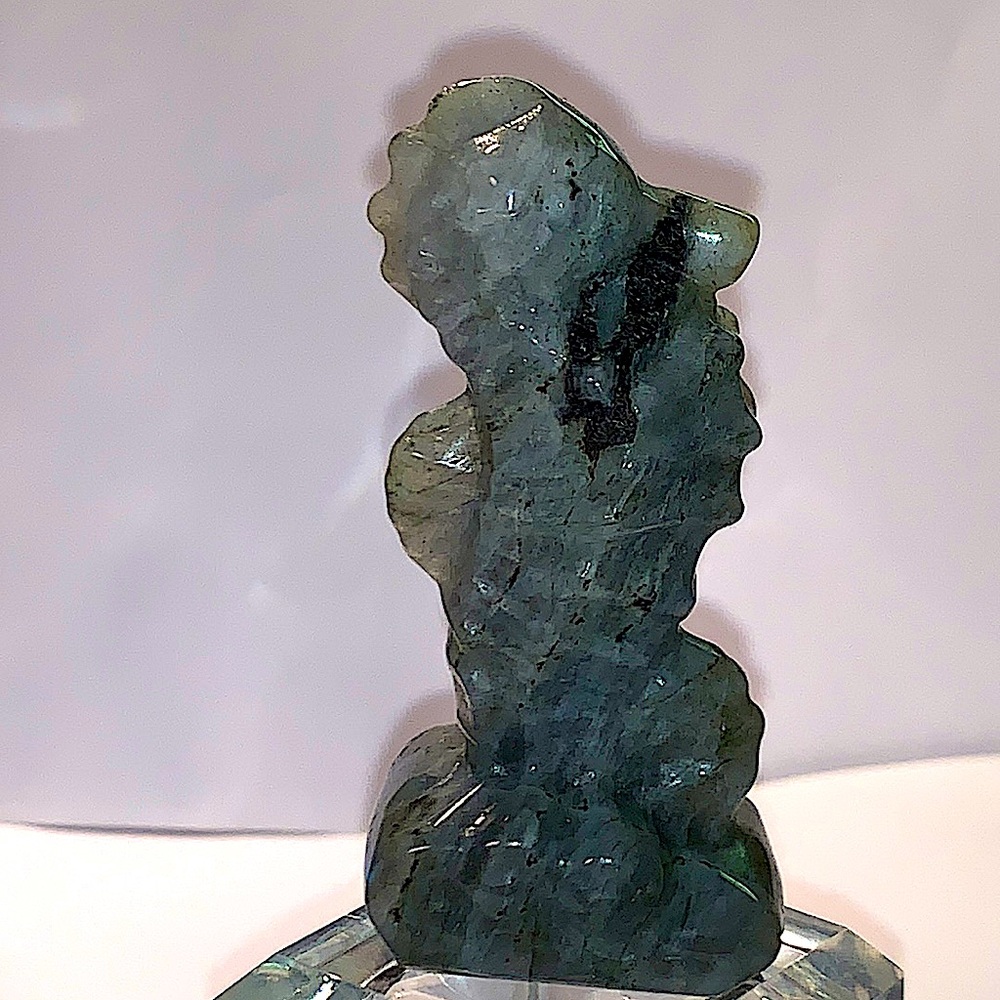 NATURAL LARVIKITE LABRADORITE SEA HORSE